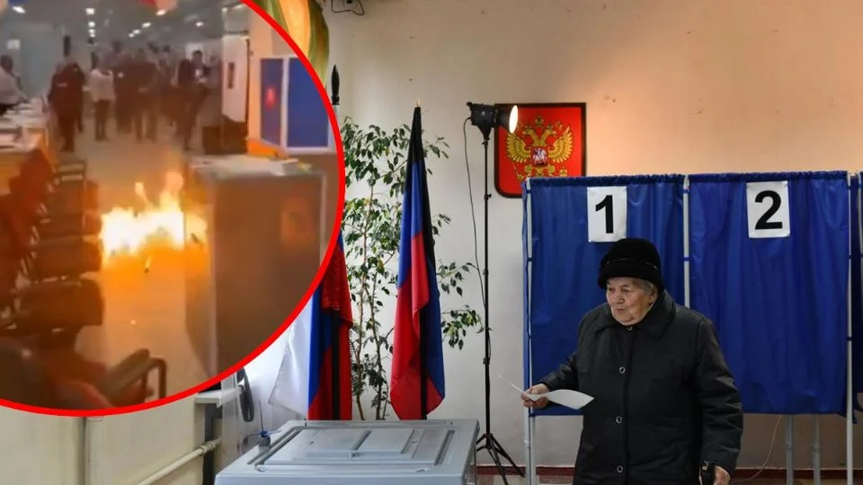 Arrancan elecciones en Rusia, entre incendios y bombas molotov en las urnas