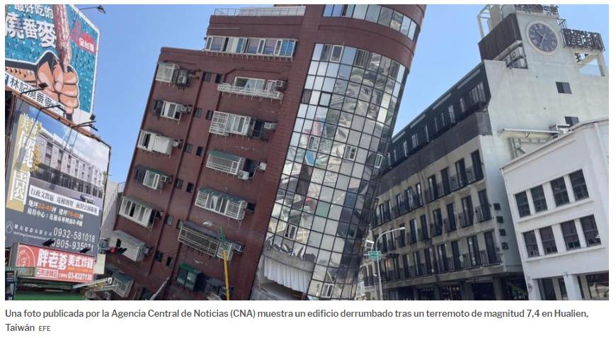 Al menos 9 muertos y más de 800 heridos en el mayor terremoto en Taiwán en 25 años